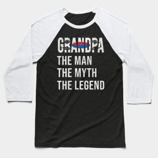 Grand Father South Korean Grandpa The Man The Myth The Legend - Gift for South Korean Dad With Roots From  South Korea Baseball T-Shirt